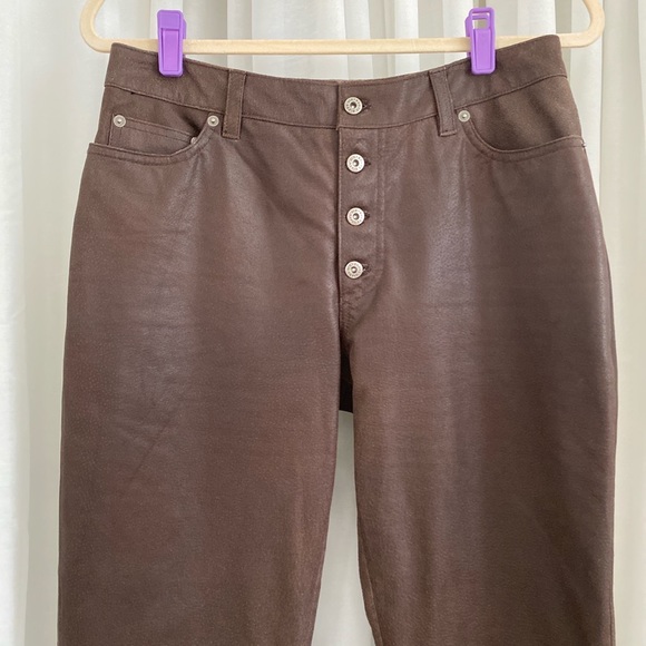 Dark Brown Genuine Suede Leather Pants🤎 - Picture 4 of 5